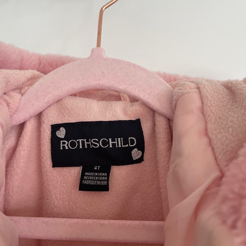 Rothschild Shimmering Pink Kids Puffer Coat - Picture 2 of 4